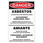 Abatement Temporary Sign, Asbestos, English French