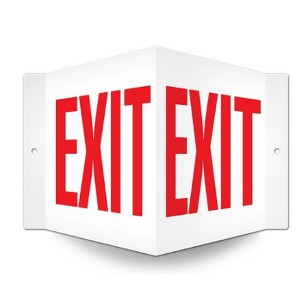 Fire Safety Sign Projected Exit