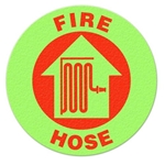 Floor Safety Message Sign Fire Hose Glow Floor Sign