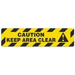 Floor Safety Message Sign Caution Keep Area Clear 6pk