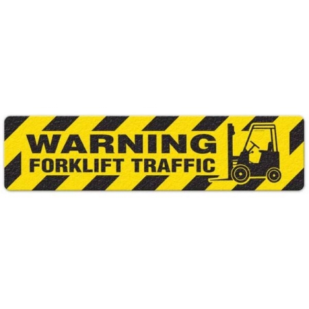 Floor Safety Message Sign Warning Forklift Traffic 6pk