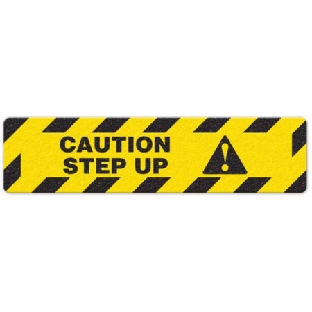 Floor Safety Message Sign Caution Step Up 6pk