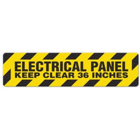 Floor Safety Message Sign Electrical Panel Keep Clear 36 Inches 6pk
