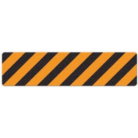 Floor Safety Message Sign Orange Black Hazard Stripe 6pk