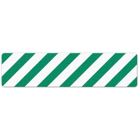Floor Safety Message Sign Green White Hazard Stripe 6pk