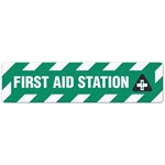 Floor Safety Message Sign First Aid Station 6pk