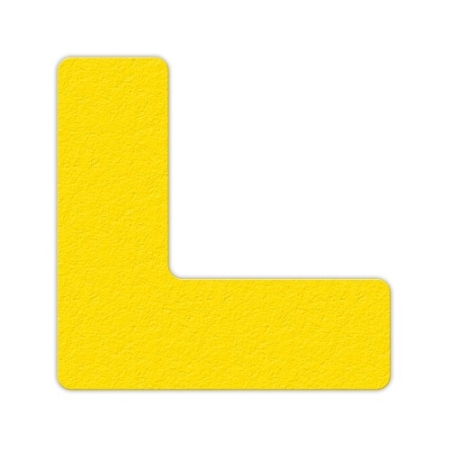Floor Marking L Shape Yellow 6" x 6" 25ct