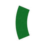 Floor Marking Curve Shape Green 2-1/2" x 6" 25ct