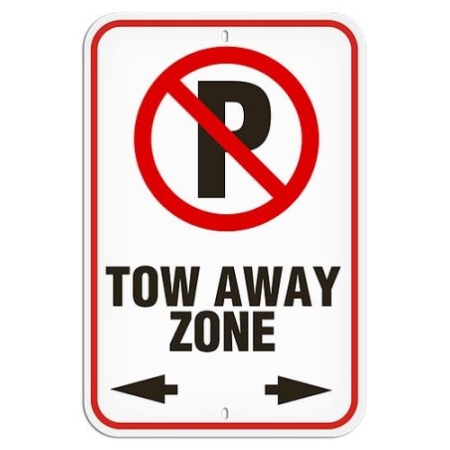 Parking Lot Sign No Parking Tow Away Zone