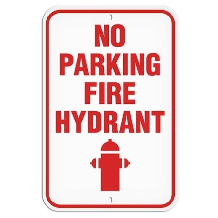 Parking Lot Sign No Parking Fire Hydrant