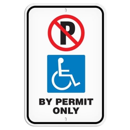 Parking Lot Sign Handicap Permit Only