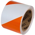 Retroreflective Tape Orange White 4" x 150'
