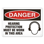 OSHA Safety Sign Danger Hearing Protection Must Be Worn In This Area