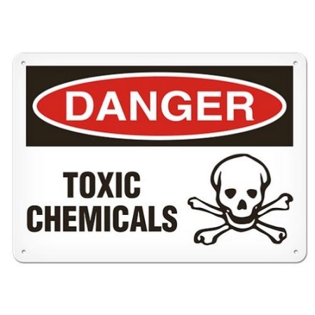 OSHA Safety Sign Danger Toxic Chemicals