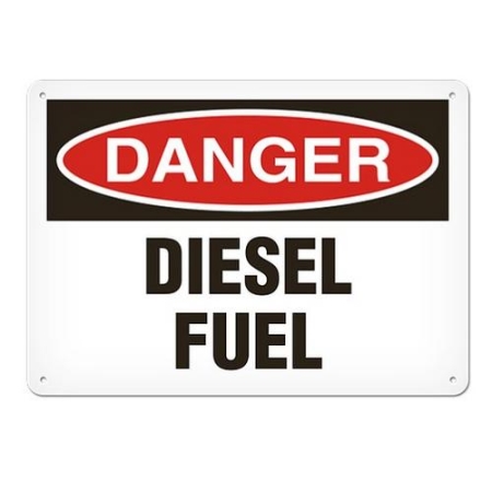 OSHA Safety Sign Danger Diesel Fuel