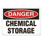 OSHA Safety Sign Danger Chemical Storage