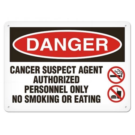 OSHA Safety Sign Danger Cancer Suspect Agent