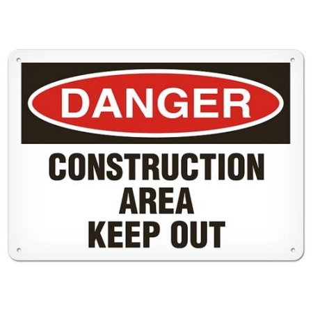 OSHA Safety Sign Danger Construction Area Keep Out