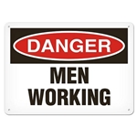 OSHA Safety Sign Danger Men Working
