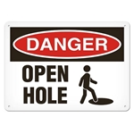OSHA Safety Sign Danger Open Hole