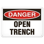 OSHA Safety Sign Danger Open Trench