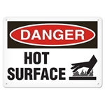 OSHA Safety Sign Danger Hot Surface