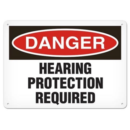 OSHA Safety Sign Danger Hearing Protection Required