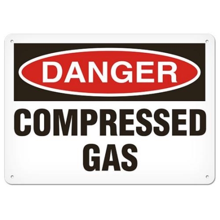 OSHA Safety Sign Danger Compressed Gas