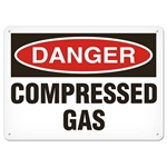 OSHA Safety Sign Danger Compressed Gas