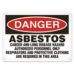 OSHA Safety Sign Danger Asbestos Cancer and Lung Disease Hazard