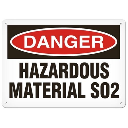 OSHA Safety Sign Danger Hazardous Material S02