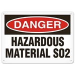 OSHA Safety Sign Danger Hazardous Material S02