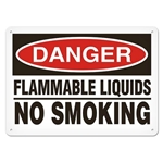 OSHA Safety Sign Danger Flammable Liquids No Smoking