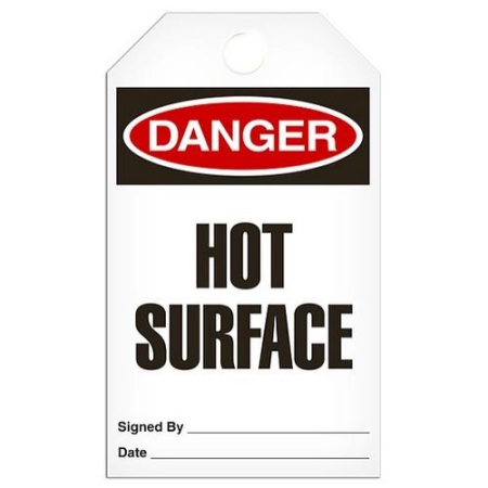 Safety Tag Danger Hot Surface