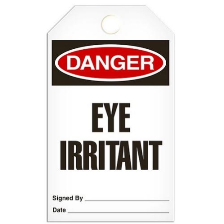Safety Tag Danger Eye Irritant
