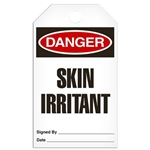 Safety Tag Danger Skin Irritant