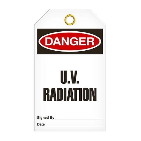 Safety Tag Danger U.V. Radiation