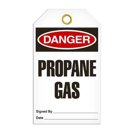 Safety Tag Danger Propane Gas