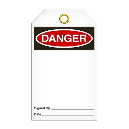Safety Tag Danger BLANK