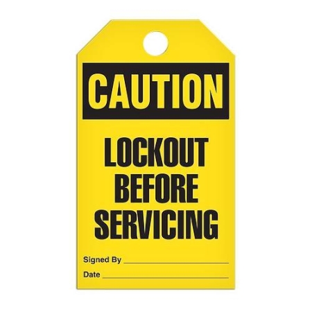 Safety Tag Caution Lockout Before Servicing