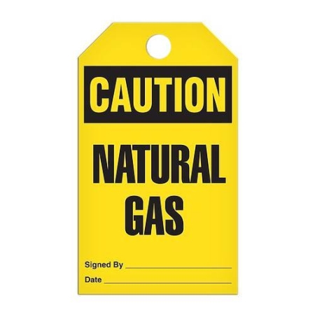 Safety Tag Caution Natural Gas