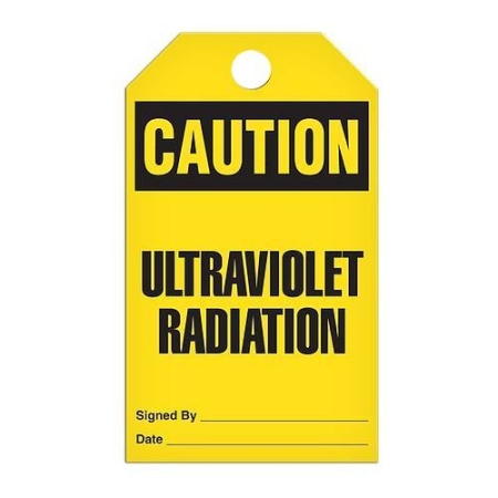 Safety Tag Caution Ultraviolet Radiation