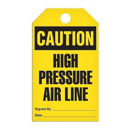 Safety Tag Caution High Pressure Air Line