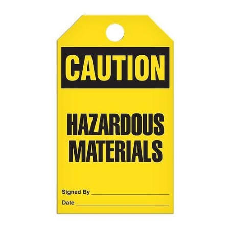 Safety Tag Caution Hazardous Materials