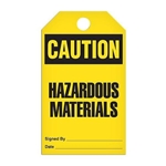 Safety Tag Caution Hazardous Materials