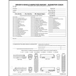 Detailed Drivers Vehicle Inspection Reports, Illustrations, Snap Out Format
