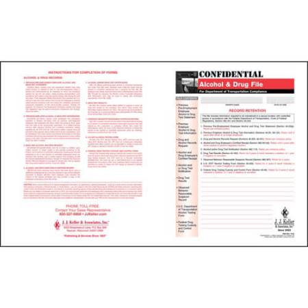 Confidential Alcohol & Controlled Substance File Packet