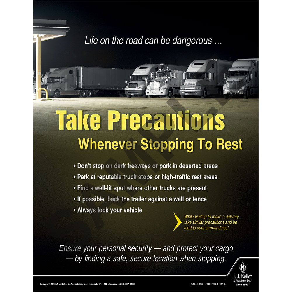 Take Precautions, Transportation Safety Risk Poster