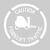 Caution Forklift Traffic Floor Stencil