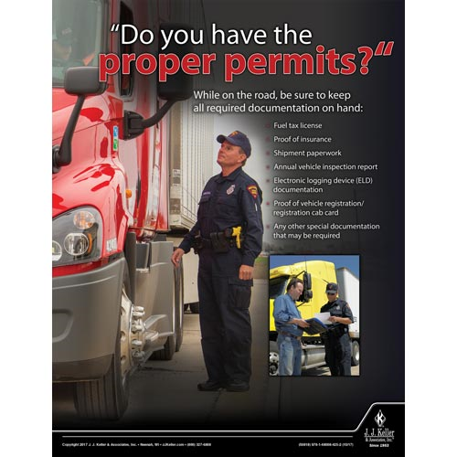 Proper Permits, Motor Carrier Safety Poster
